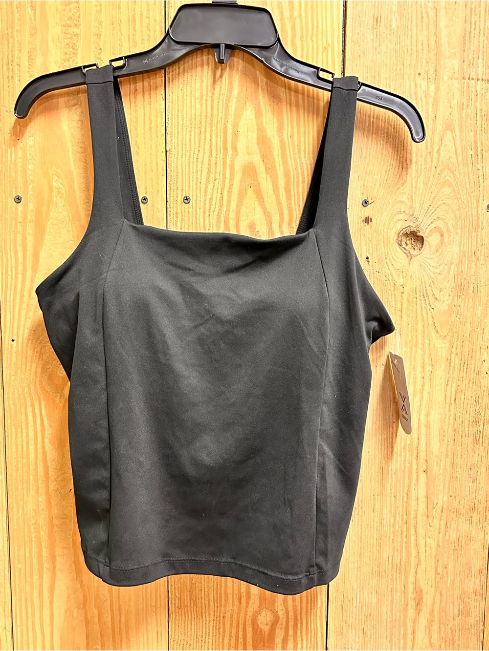Xersion Black Square-Neck Tank - Wide Straps - Picture 1 of 4